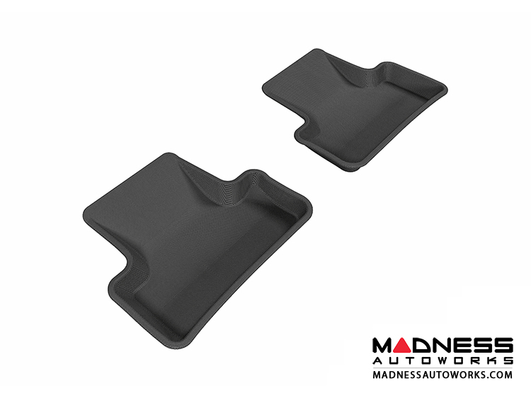 Audi Q5 Floor Mats (Set of 2) - Rear - Black by 3D MAXpider (2009-2015)